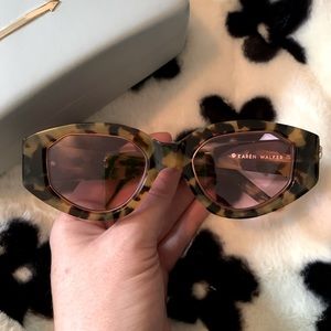 Karen Walker Castaway Sunglasses pink lenses